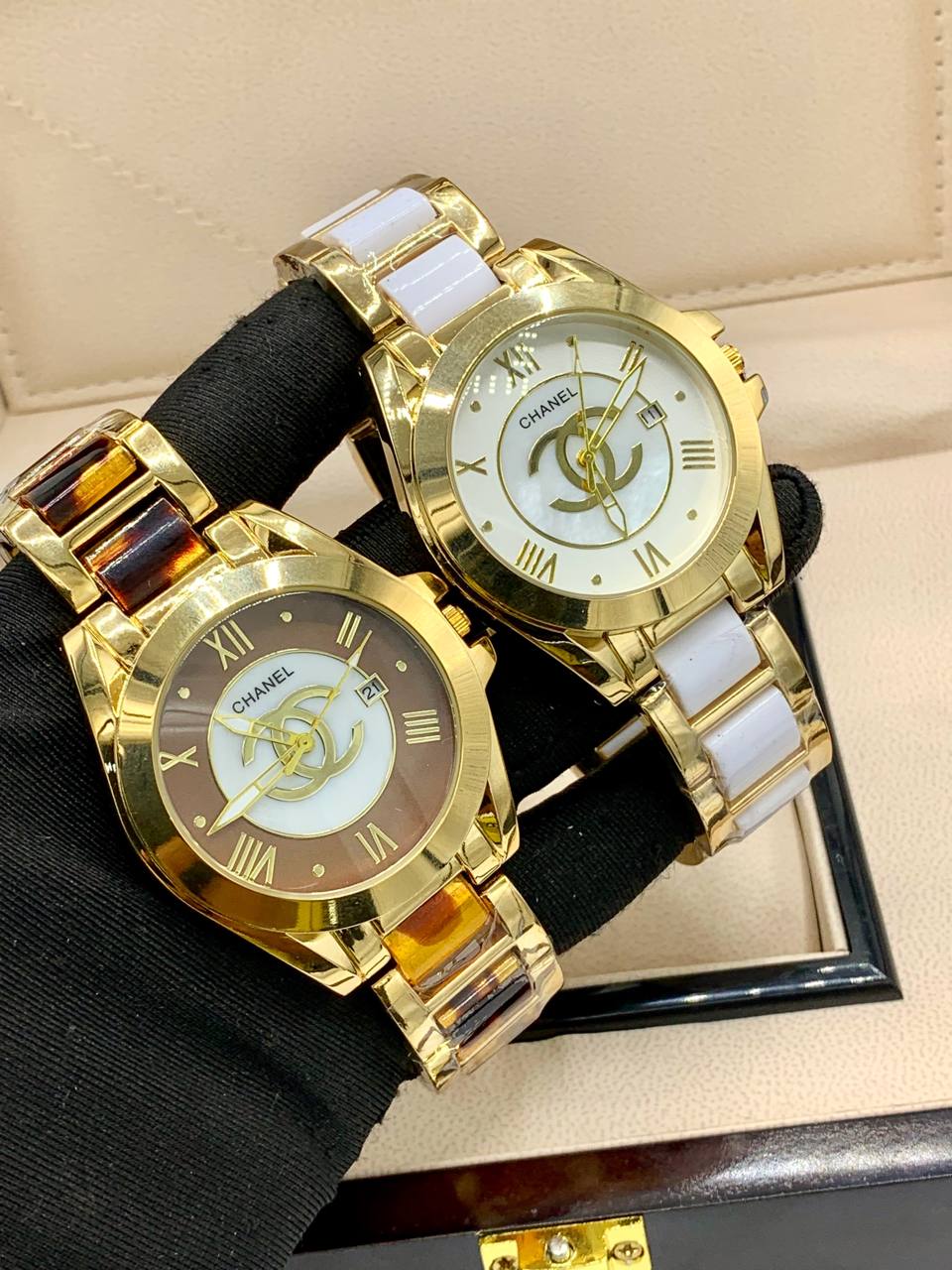 Gold-Toned Chanel Watch Set