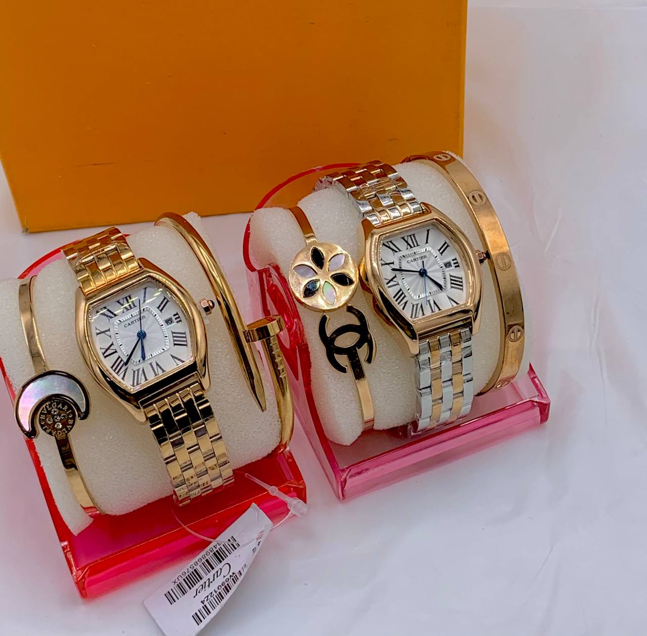 Female Cartier Tortue Watch Set
