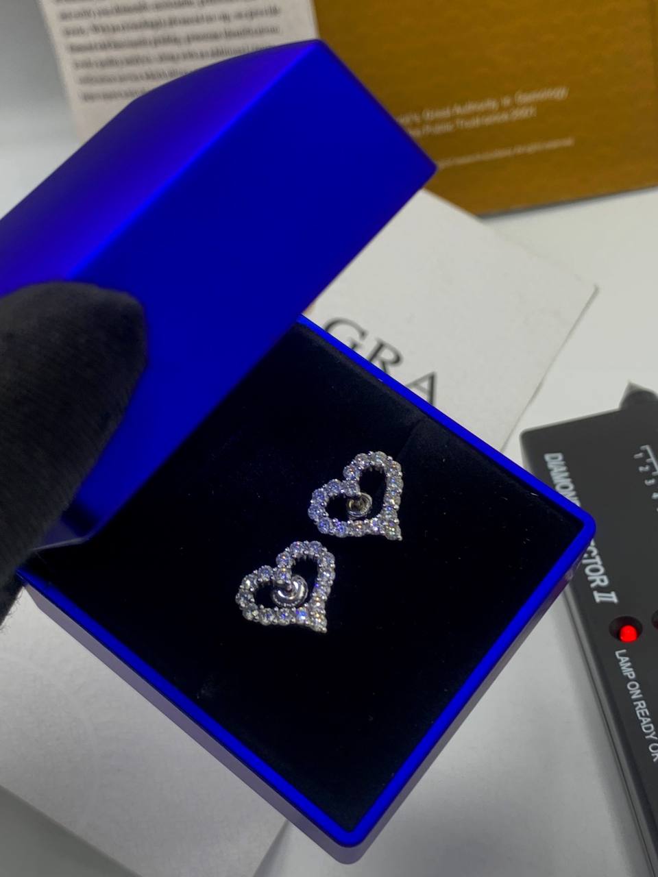 VVS Moissanite Diamond LOVE
Shape Earrings