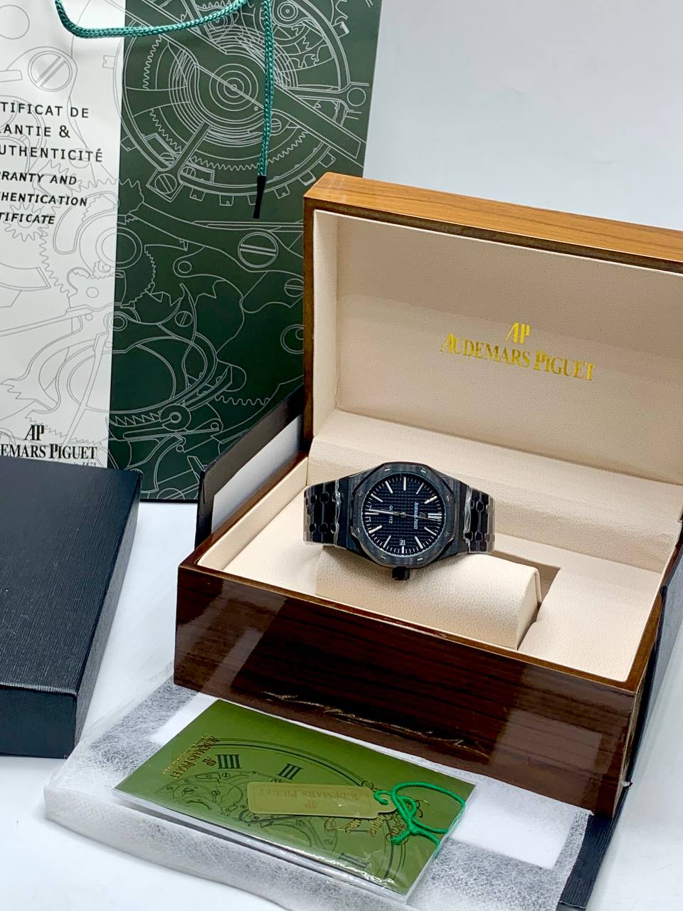 Black Audemars Piguet Royal Oak Watch