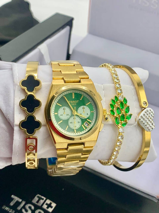 Female Tissot PRX Automatic Chronograph Set