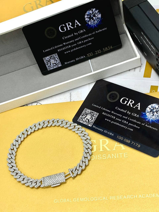 VVS Moissanite Diamond Cuban Bracelet