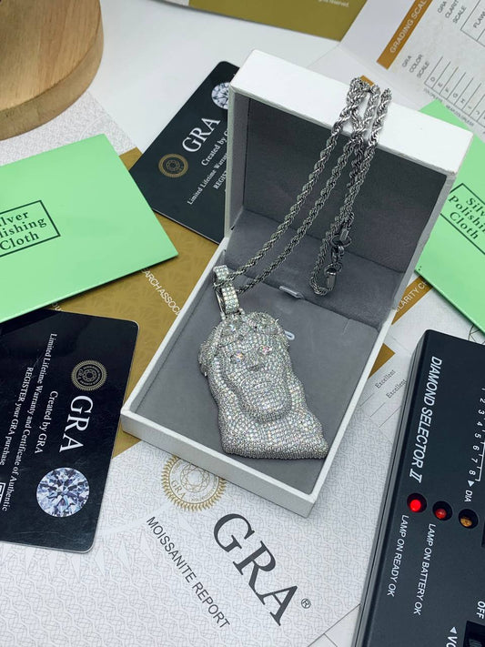 BIG VVS Moissanite Diamond
Full Ice Jesus Pendant